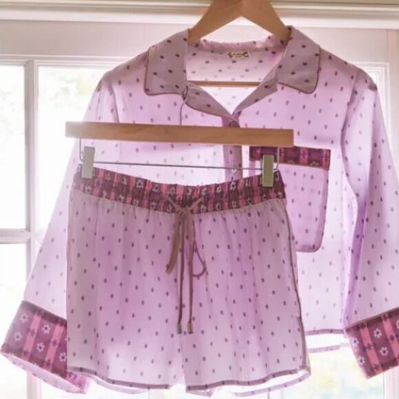 NWT Free People Pillow Talk PJ Set / Lilac Combo - Picture 3 of 5